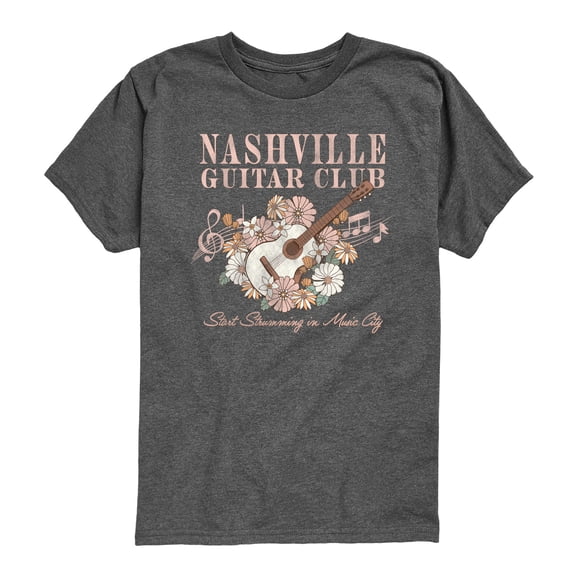 Instant Message - Nashville Guitar - Youth Boys Short Sleeve Graphic T-Shirt