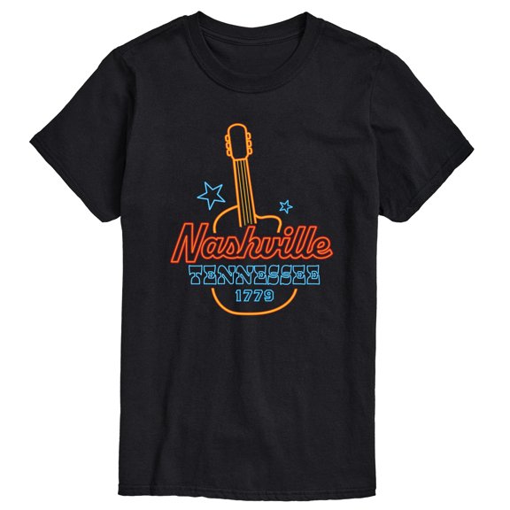 Instant Message - Nashville Neon Sign - Men's Short Sleeve Graphic T-Shirt