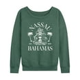 thumbnail image 1 of Instant Message - Nassau Bahamas Crest - Women's Lightweight French Terry Long Sleeve Shirt, 1 of 6