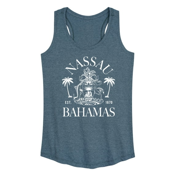Instant Message - Nassau Bahamas Crest - Women's Racerback Tank Top