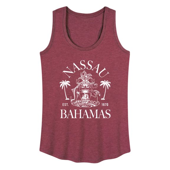 Instant Message - Nassau Bahamas Crest - Women's Racerback Tank Top