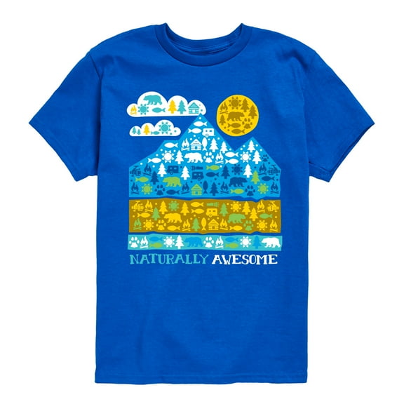 Instant Message - Naturally Awesome in Nature - Toddler & Youth Short Sleeve Graphic T-Shirt