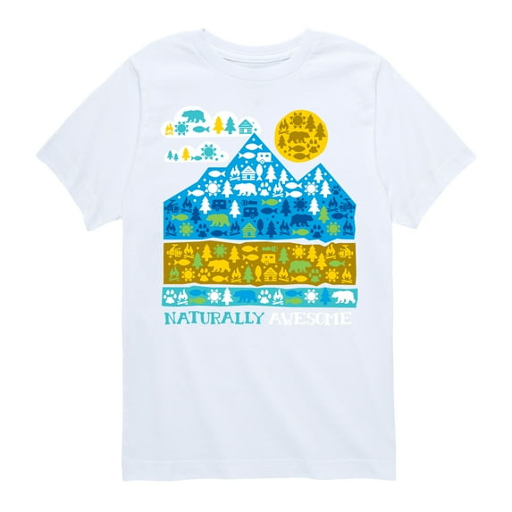 Instant Message - Naturally Awesome in Nature - Toddler & Youth Short Sleeve Graphic T-Shirt