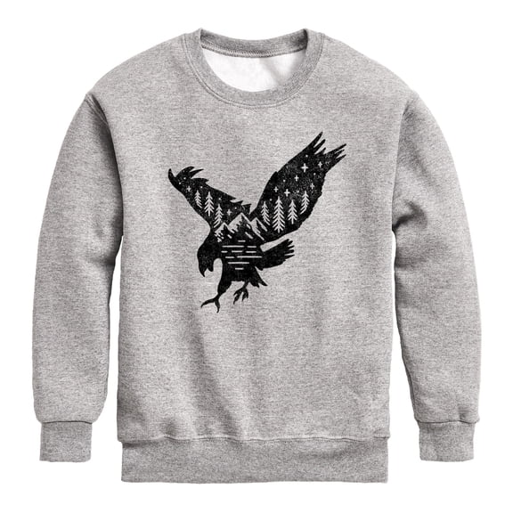Instant Message - Nature Eagle - Youth Crew Fleece Sweatshirt
