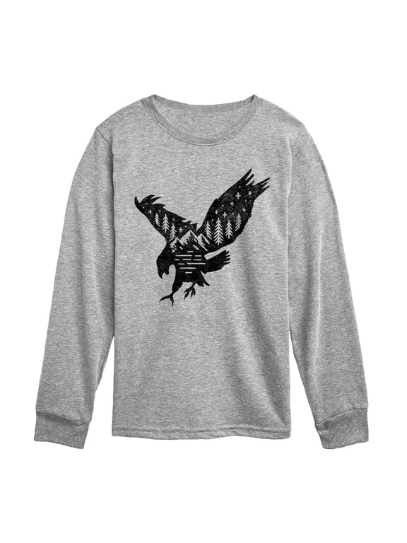 - Nature Eagle Boys' Long Sleeve Graphic T-Shirt