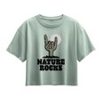 thumbnail image 1 of Instant Message - Nature Rocks - Youth Girl Short Sleeve Boxy Tee, 1 of 5