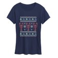 thumbnail image 1 of Instant Message - Nautical Fairisle Sweater Short Sleeve Graphic T-Shirt, 1 of 6