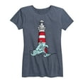 thumbnail image 1 of Instant Message - Nautical Lighthouse - Women's Short Sleeve T-Shirt, 1 of 5