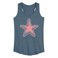 thumbnail image 1 of Instant Message - Nautical Striped Starfish - Women's Racerback Tank Top, 1 of 6