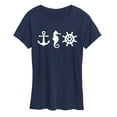 thumbnail image 1 of Instant Message - Nautical Symbols - Women's Short Sleeve Graphic T-Shirt, 1 of 6
