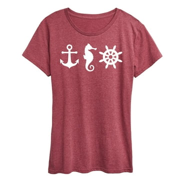 Instant Message - Nautical Symbols - Women's Short Sleeve Graphic T-Shirt