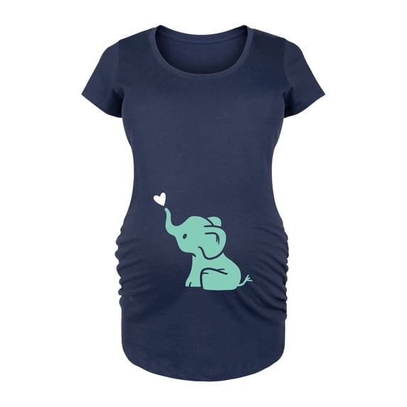 Instant Message - Neautral Baby Elephant - Women's Maternity Scoop Neck Graphic T-Shirt