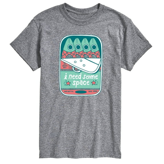 Instant Message - Need Space Tin Fish - Men's Short Sleeve Graphic T-Shirt