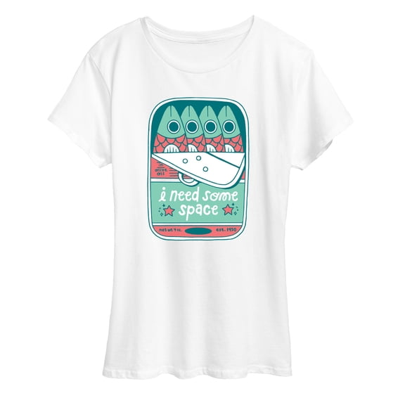 Instant Message - Need Space Tin Fish - Women's Short Sleeve Graphic T-shirt