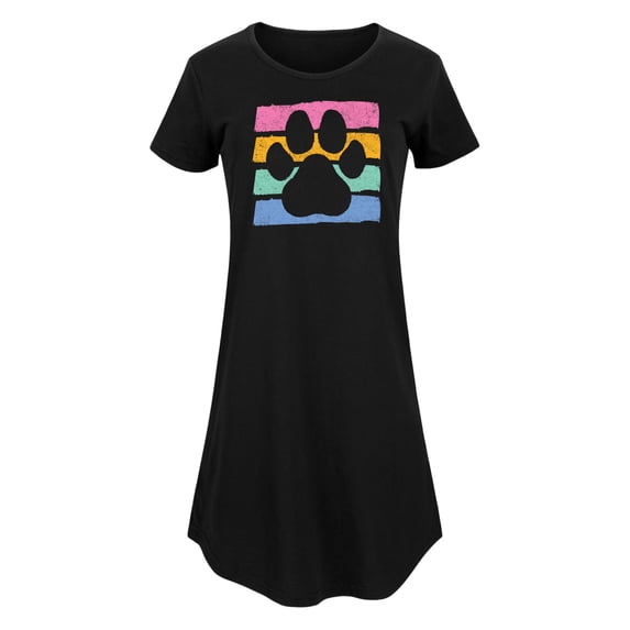 Instant Message - Negative Space Paw Print - Women's Any Way Dress