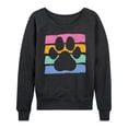 thumbnail image 1 of Instant Message - Negative Space Paw Print - Women's Lightweight French Terry Long Sleeve Shirt, 1 of 6
