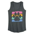 thumbnail image 1 of Instant Message - Negative Space Paw Print - Women's Racerback Tank Top, 1 of 6