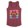 thumbnail image 1 of Instant Message - Negative Space Paw Print - Women's Racerback Tank Top, 1 of 6