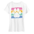 thumbnail image 1 of Instant Message - Negative Space Paw Print - Women's Short Sleeve Graphic T-Shirt, 1 of 6