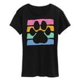 thumbnail image 1 of Instant Message - Negative Space Paw Print - Women's Short Sleeve Graphic T-Shirt, 1 of 6