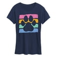 thumbnail image 1 of Instant Message - Negative Space Paw Print - Women's Short Sleeve Graphic T-Shirt, 1 of 6