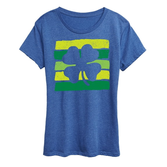 Instant Message - Negative Space Shamrock - Women's Short Sleeve Graphic T-Shirt