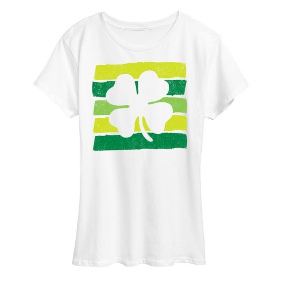 Instant Message - Negative Space Shamrock - Women's Short Sleeve Graphic T-Shirt