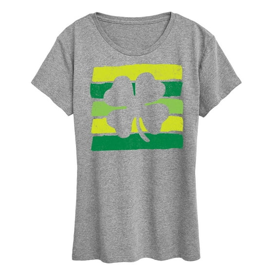 Instant Message - Negative Space Shamrock - Women's Short Sleeve Graphic T-Shirt
