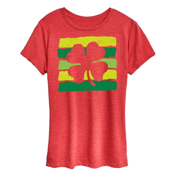 Instant Message - Negative Space Shamrock - Women's Short Sleeve Graphic T-Shirt