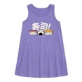 thumbnail image 1 of Instant Message - Neko Sushi - Toddler & Youth Girls A-line Dress, 1 of 5