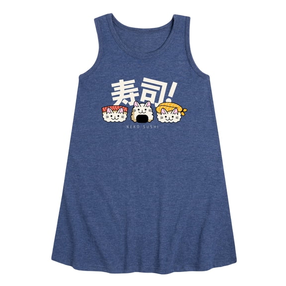 Instant Message - Neko Sushi - Toddler & Youth Girls A-line Dress