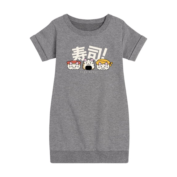 Instant Message - Neko Sushi - Toddler & Youth Girls Fleece Dress