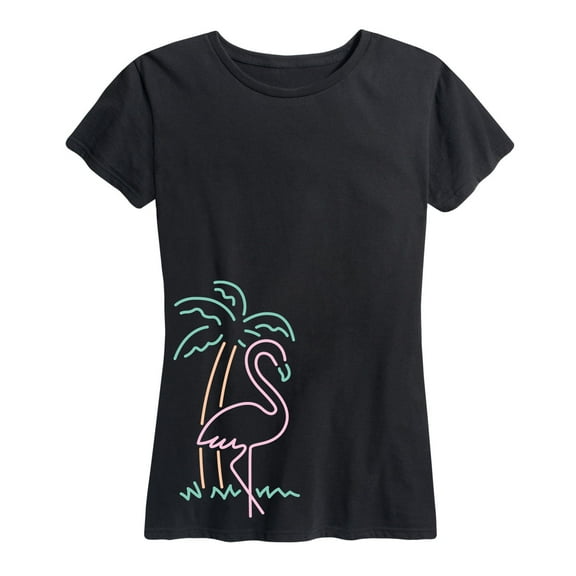 Instant Message - Neon Flamingo - Women's Short Sleeve Graphic T-Shirt