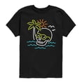thumbnail image 1 of Instant Message - Neon Skull - Youth Boys Short Sleeve Graphic T-Shirt, 1 of 5