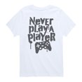 thumbnail image 1 of Instant Message - Never Play A Player - Toddler and Youth Short Sleeve T-Shirt, 1 of 6