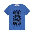 thumbnail image 1 of Instant Message - Never Say Game Over - Gaming Gamer Youth Short Sleeve Tee, 1 of 5