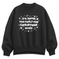 thumbnail image 1 of Instant Message - Never Too Early For Christmas Music - Ladies Oversized Fleece Crew Sweatshirt, 1 of 4