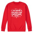 thumbnail image 1 of Instant Message - Never Too Early For Christmas Music Graphic Fleece Sweatshirt, 1 of 5