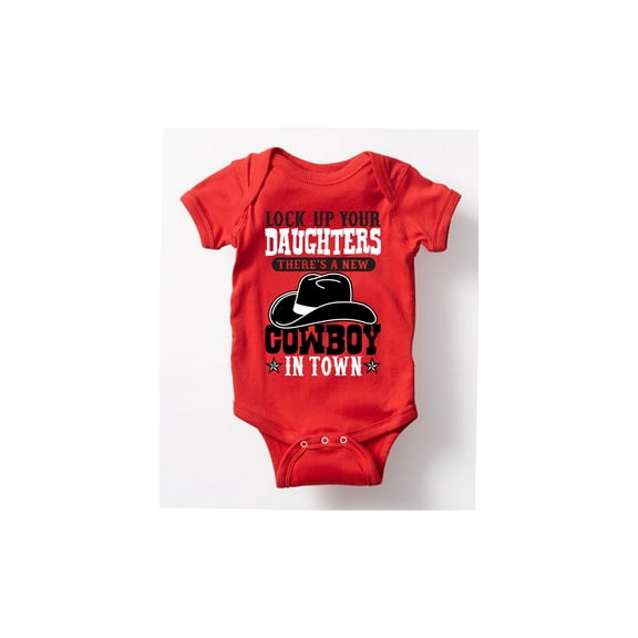 Instant Message - New Cowboy In Town - Infant Baby One Piece