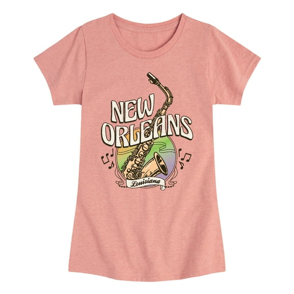 Instant Message - New Orleans - Youth Girls Fitted Short Sleeve T-Shirt