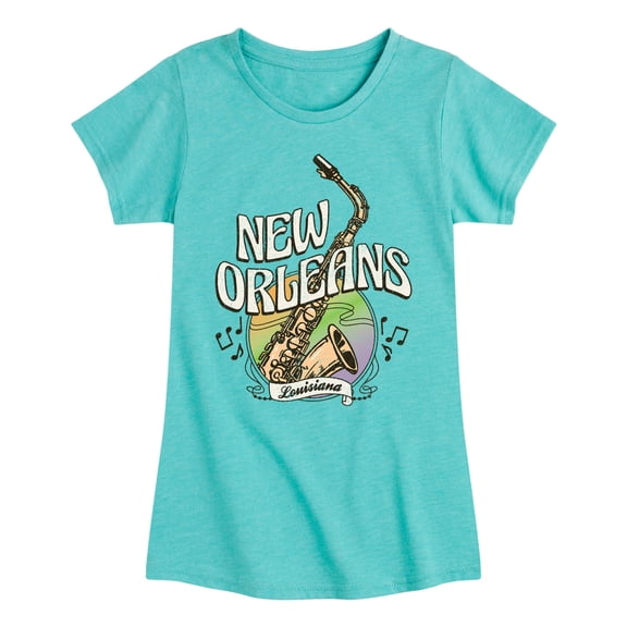 Instant Message - New Orleans - Youth Girls Fitted Short Sleeve T-Shirt