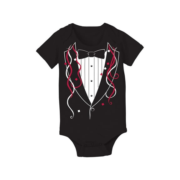 Instant Message - New Years Tuxedo - Infant Baby One Piece