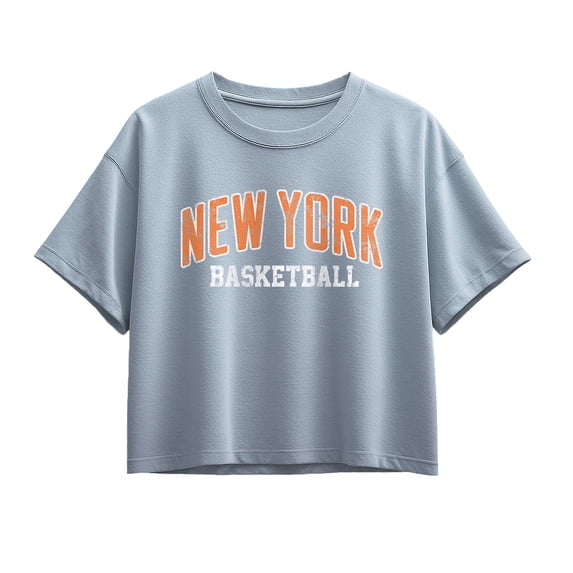 Instant Message - New York Basketball Short Sleeve Boxy Graphic T-Shirt