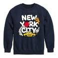 thumbnail image 1 of Instant Message - New York City Collage  - Toddler & Youth Crewneck Fleece Sweatshirt, 1 of 6