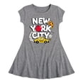thumbnail image 1 of Instant Message - New York City Collage  - Toddler & Youth Girls Fit & Flare Dress, 1 of 1