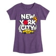thumbnail image 1 of Instant Message - New York City Collage  - Toddler & Youth Girls Short Sleeve Graphic T-Shirt, 1 of 6