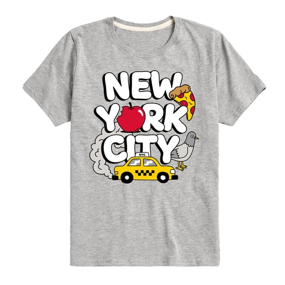 Instant Message - New York City Collage Boys' Short Sleeve Graphic T-Shirt