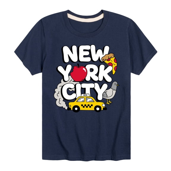 Instant Message - New York City Collage  - Toddler & Youth Short Sleeve Graphic T-Shirt