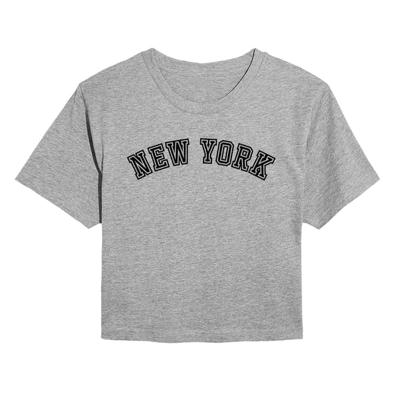 Instant Message - New York Cropped Graphic T-Shirt