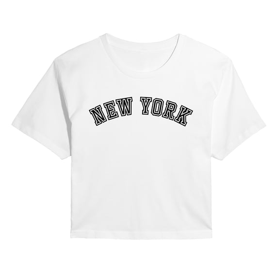Instant Message - New York Cropped Graphic T-Shirt